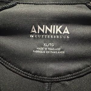 Annika Cutter & Buck black sports shirt XL